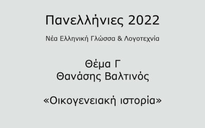 #6. Σε 1 λεπτό: Νέα Ελληνική Γλώσσα & Λογοτεχνία 2022 – Θέμα Γ